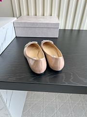 Okify Jimmy Choo Nude Patent Ballet Shoes (has big size) - 6