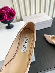Okify Jimmy Choo Nude Patent Ballet Shoes (has big size) - 4