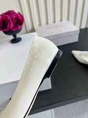 Okify Jimmy Choo White Patent Ballet Shoes (has big size) - 2