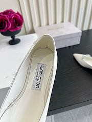 Okify Jimmy Choo White Patent Ballet Shoes (has big size) - 4