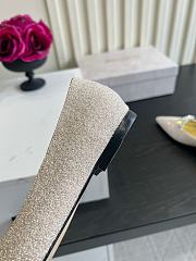 Okify Jimmy Choo White Ballet Shoes (has big size) - 6
