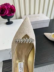 Okify Jimmy Choo White Ballet Shoes (has big size) - 4