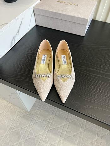 Okify Jimmy Choo White Ballet Shoes (has big size)