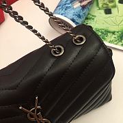 Okify YSL Loulou Small Bag Black Silver Hardware 24x18x9cm - 5