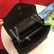 Okify YSL Loulou Small Bag Black Silver Hardware 24x18x9cm - 6