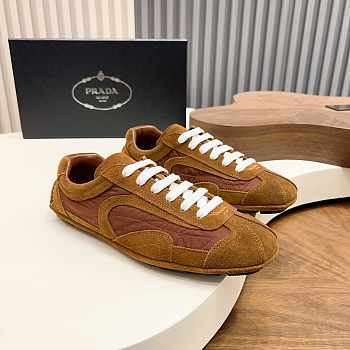 Okify Prada Montecarlo Brown Suede Men Sneakers 