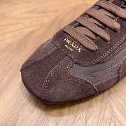 Okify Prada Montecarlo Dark Brown Suede Men Sneakers  - 2