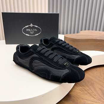 Okify Prada Montecarlo Black Suede Men Sneakers 