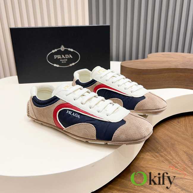 Okify Prada Montecarlo Multicolor Suede Men Sneakers  - 1