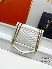 Okify YSL Loulou Small Bag White Gold Hardware 24x18x9cm - 6