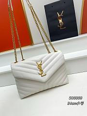 Okify YSL Loulou Small Bag White Gold Hardware 24x18x9cm - 5