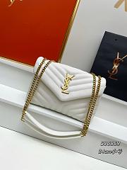 Okify YSL Loulou Small Bag White Gold Hardware 24x18x9cm - 1