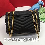 Okify YSL Loulou Small Bag Black Gold Hardware 24x18x9cm - 5