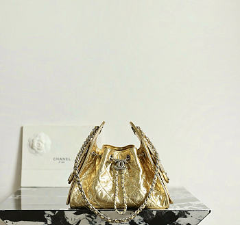 Okify CC 25 Hobo Mini Bag Gold 20x22x12.5cm