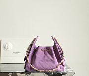 Okify CC 25 Hobo Mini Bag Purple Suede 20x22x12.5cm - 3