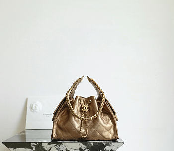 Okify CC 25 Hobo Small Bag Bronze Caviar 30x26x14cm