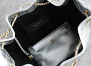 Okify CC 25 Hobo Large Bag Silver Caviar 40x30x15cm - 6