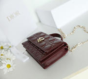 Okify Dior My Dior Mini Bag Red Burgundy 21x11x5cm - 4