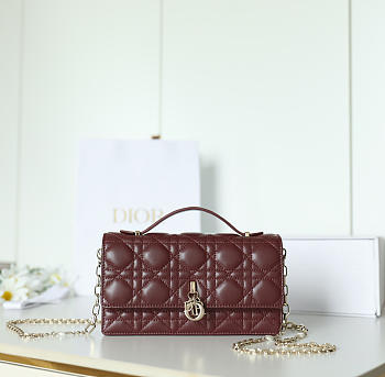Okify Dior My Dior Mini Bag Red Burgundy 21x11x5cm