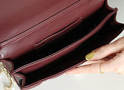 Okify Dior My Dior Mini Bag Red Burgundy 21x11x5cm - 5