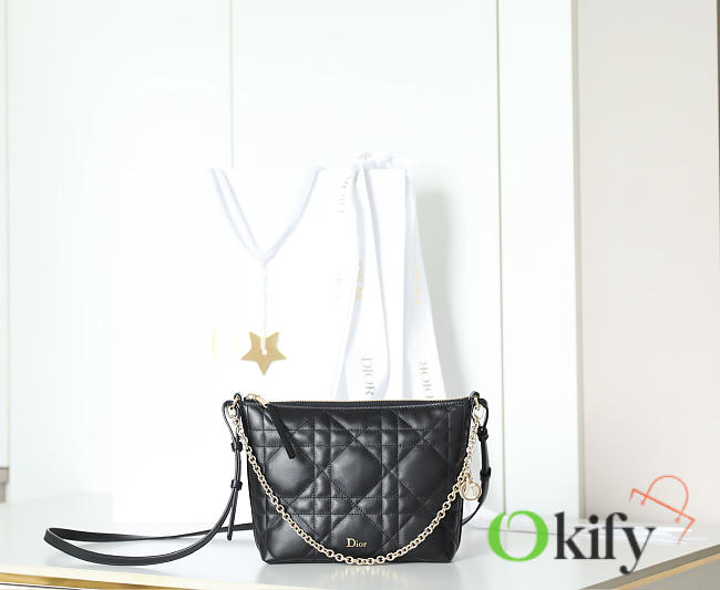 Okify Dior Diorling Mini Bag Black 18x16.5x6cm - 1
