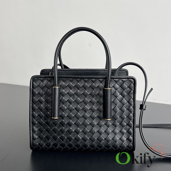 Okify Bottega Veneta Barbara Small Tote Bag Black 21.5x15x12cm - 1