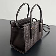Okify Bottega Veneta Barbara Small Tote Bag Dark Brown 21.5x15x12cm - 4