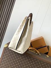 Okify Louis Vuitton Carmel Mahina Boho Bag Cream Beige M53188 35x40x17cm  - 6