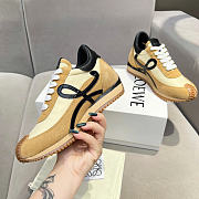 Okify Loewe Brown Camel Suede Sneakers Unisex - 4