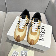 Okify Loewe Brown Camel Suede Sneakers Unisex - 2