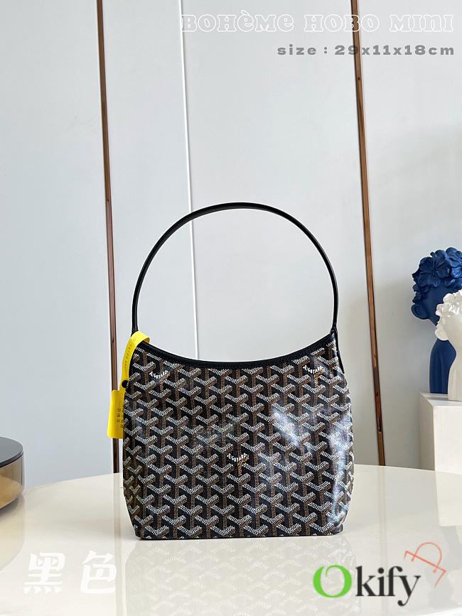 Okify Goyard Hobo Boheme Mini Bag Black 29x18.5x11cm  - 1