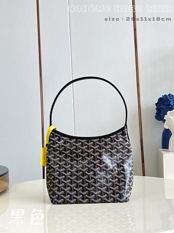 Okify Goyard Hobo Boheme Mini Bag Black 29x18.5x11cm 
