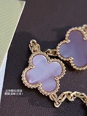 Okify VCA Alhambra Gold Bracelet 5 Pink Charms - 6