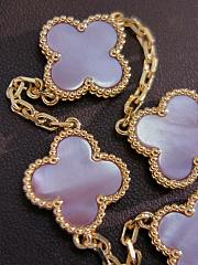 Okify VCA Alhambra Gold Bracelet 5 Pink Charms - 4