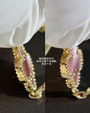 Okify VCA Alhambra Gold Bracelet 5 Pink Charms - 2