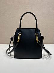 Okify Prada Carry Mini Leather Handbag Bag Black 1BA496 19x21x7cm  - 4