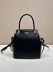 Okify Prada Carry Mini Leather Handbag Bag Black 1BA496 19x21x7cm  - 1