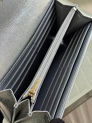 Okify CC 26P Silver Caviar Long Wallet 19x10x3cm  - 4