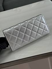 Okify CC 26P Silver Caviar Long Wallet 19x10x3cm  - 2