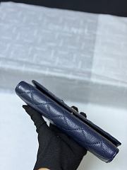 Okify CC 26P Dark Blue Caviar Long Wallet 19x10x3cm  - 6