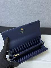Okify CC 26P Dark Blue Caviar Long Wallet 19x10x3cm  - 5