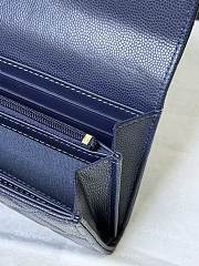 Okify CC 26P Dark Blue Caviar Long Wallet 19x10x3cm  - 4