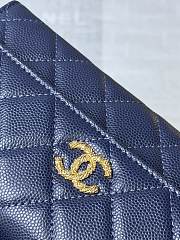 Okify CC 26P Dark Blue Caviar Long Wallet 19x10x3cm  - 3