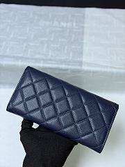 Okify CC 26P Dark Blue Caviar Long Wallet 19x10x3cm  - 2