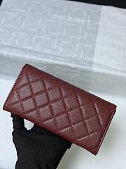 Okify CC 26P Red Burgundy Caviar Long Wallet 19x10x3cm  - 6