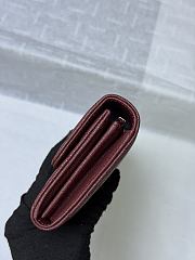 Okify CC 26P Red Burgundy Caviar Long Wallet 19x10x3cm  - 3