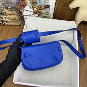 Okify Hermes Kelly Moove Bag Dark Blue Swift 17x10x5cm - 2