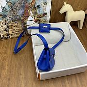Okify Hermes Kelly Moove Bag Dark Blue Swift 17x10x5cm - 3