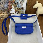 Okify Hermes Kelly Moove Bag Dark Blue Swift 17x10x5cm - 1