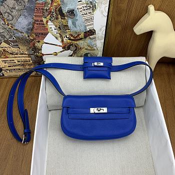 Okify Hermes Kelly Moove Bag Dark Blue Swift 17x10x5cm